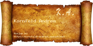 Kornfeld Andrea névjegykártya